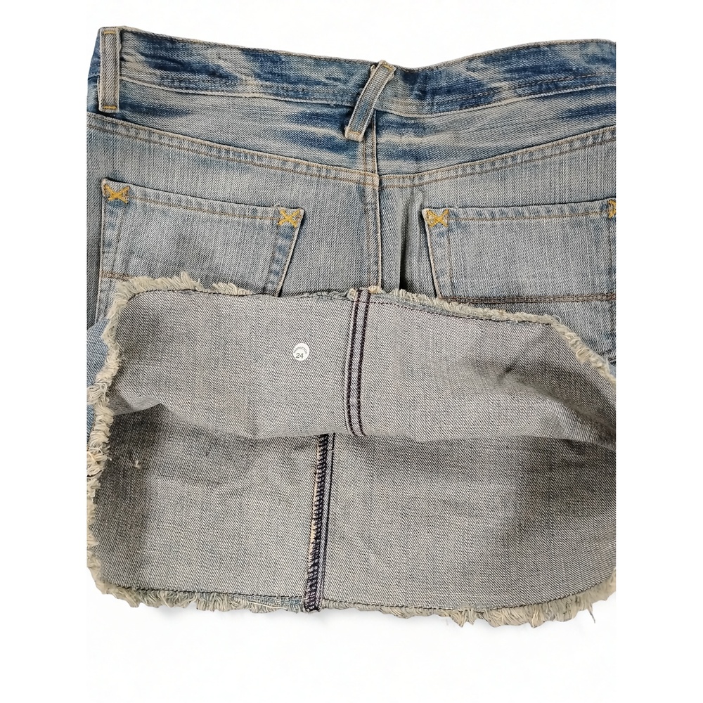 Polo Ralph Lauren Y2K Preppy Gigi Denim Skirt Size 8 Cotton Distressed - Picture 10 of 11
